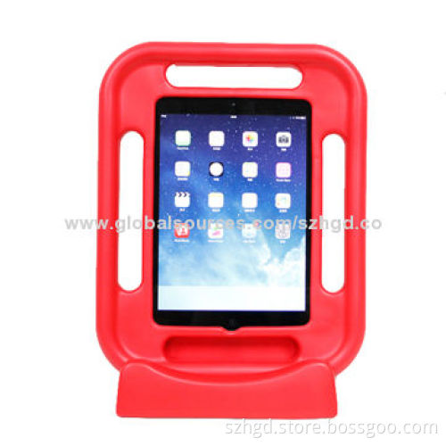 Plastic Case for iPad Mini 2 with Four Kid-friendly Handles, Red Color